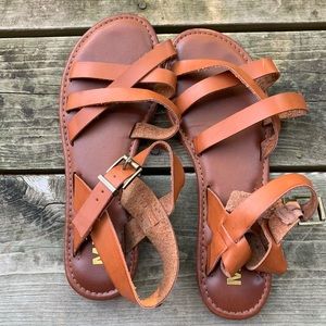 MIA - Tan Sandal with Straps - size 9 1/2